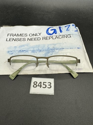 Waza Titanium 1127  Green Rectangular Eyeglasses Vintage 52-20 Japan