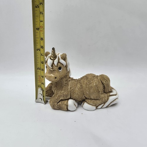 Artesania Rinconada Uruguay Folk Art Pottery Stone Pegasus Unicorn Brass Horn - Picture 9 of 21