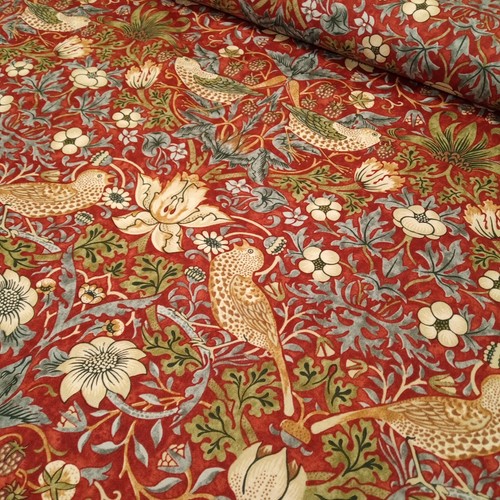 Strawberry Thief William Morris Autumn Cotton Fabric 110cm wide Per Half Metre - Picture 33 of 119