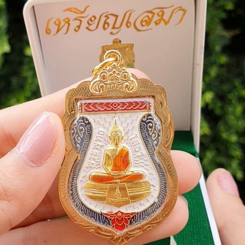 Buddha Sothon Jahr 2016 Thai Amulett Anhänger Gold Mikron Gehäuse - Bild 2 von 8