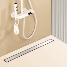 Linear Shower Drain Stainless 304 Steel Wetroom Channel Gully Trap Waste 60-90cm