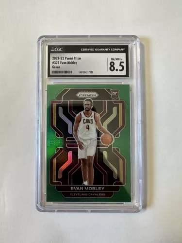 2021-22 Panini Prizm Green Prizm Evan Mobley #325 CGC 9 Mint Rookie RC