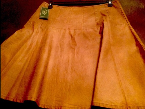 Falda para mujer Lauren Ralph Lauren marrón ajustada y acampanada talla 12 precio de venta sugerido por el fabricante: 125,00 USD nueva con etiquetas - Imagen 4 de 8