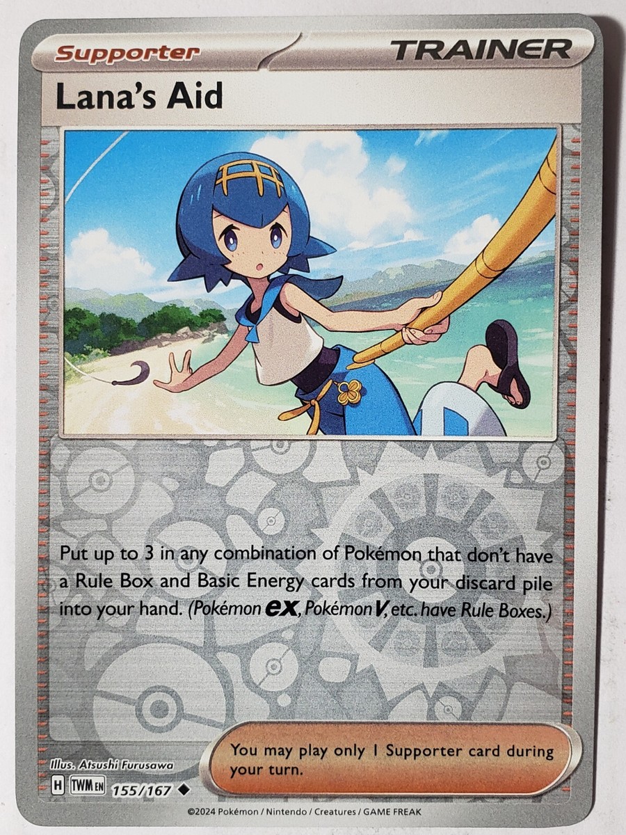 ポケモンカード ルミネ21 REVERSE HOLO Lana's Aid 155/167 NM / M - Twilight Masquerade