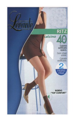 Women's sock LEVANTE low short 40 den pack of 2 pairs top comfort edge item RITZ