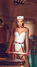 Roma Naughty Nurse White Vinyl Bodysuit 4pc Costume 5111