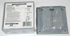 Greenfied GFCI Outlet Cover 2 Gang w BWF 4 Hole Junction Box - All Weather Set