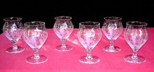 Baccarat St Louis 6 Wine Crystal Glasses Verre A Vin Cristal Grave Art Deco AA A