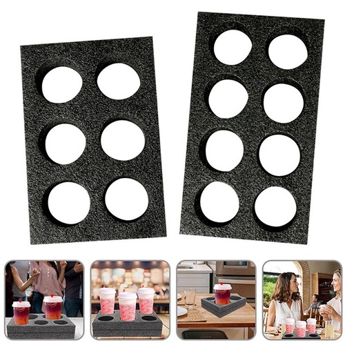 Disposable Takeout Cup Trays Coffee Carrier Carry Holder Drink Carr BH OO YK - Picture 2 of 20