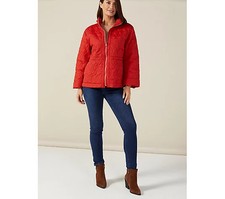 Marlawynne Layers Quilted Reversible Jacket Russet M