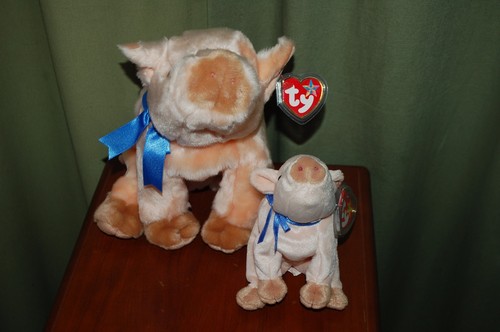 KNUCKLES the PIG - Farm Animal - Ty Beanie Baby & BUDDY - MWMT - Too Cute - Picture 2 of 9