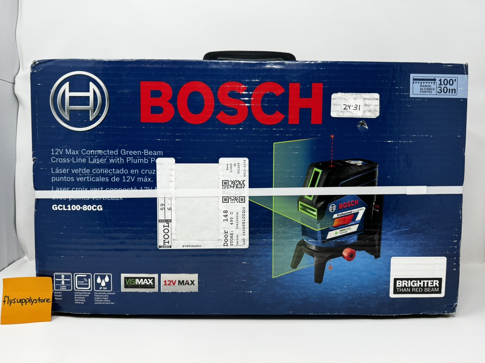 Bosch 12V MAX Connected CrossLine Laser w/ Plumb Points (GCL10080C