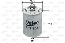 VALEO 587704 Fuel filter for ,ARO,CITROEN,DAF,FIAT,FORD,FSO,JEEP,LANCIA,LDV,MORR