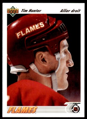 1991-92 Upper Deck French Tim Hunter . Calgary Flames #221