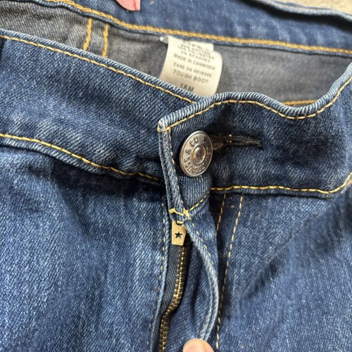 Levi's Type 1 Jeans Women’s 16M Vintage Tough Boot Flare Bottom Dark Wash Denim - Picture 6 of 10