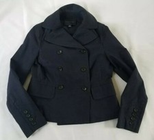 BANANA REPUBLIC ARCHIVE REISSUE PEACOAT TRENCH JACKET DBL BREAST 4 NAVY VINTAGE