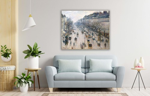 The Boulevard Montmartre by Camille Pissarro Giclée Canvas Print, Multi-Size - Picture 7 of 10