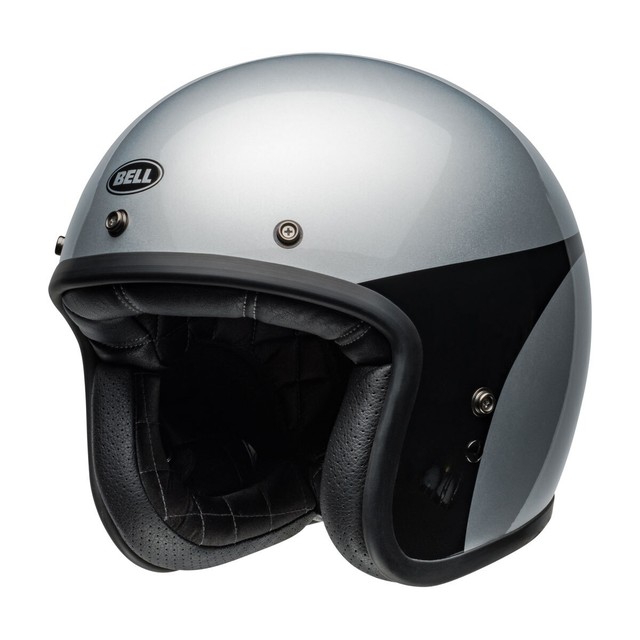 Casque Jet Cafe Racer BELL Custom 500 Châssis Argent Noir