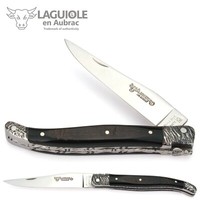 Laguiole Aubrac Taschenmesser BüFfel 12Cm Doppelplatine GehäMmerte Backen Messer