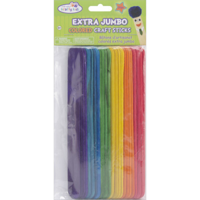 Multicraft Imports Extra Jumbo Craft Sticks-Colored 7.875
