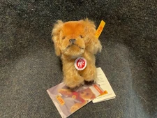 Steiff Pekinese #031328 mohair light brown F.A.O. Schwarz in excellent condition