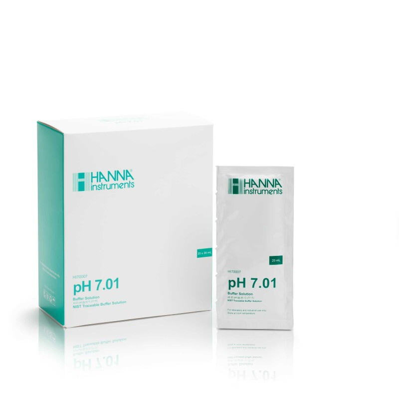 Hanna Instruments HI-70007P7P pH 7.01 Calibration Solution, 20 mL Sachet (Pack o
