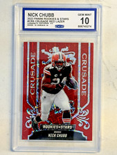 2023 Rookies & Stars Nick Chubb Crusade Red Lazer Longevity Prizm #CR-8 CCG 10