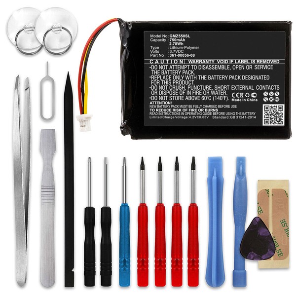 Ersatz Akku FüR Garmin Drivesmart 55 MT-D Drive 61 LMT-S 750Mah + Werkzeug-Set-image