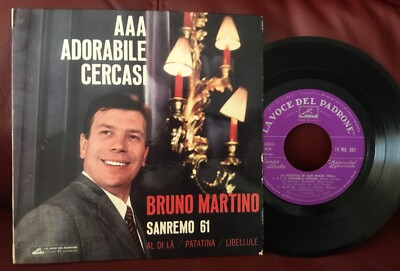 BRUNO MARTINO AAA Adorabile Cercasi 1961 7 INCH EP Italy pop 7E MQ 202 vinyl EX