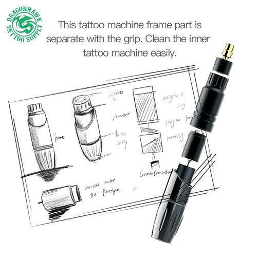 Dragonhawk Kit Mast P10 Rotary Tattoo Pen Gun Machine Power Supply Airfoil PMU - Picture 40 of 84