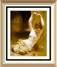 Mounted Ready to Frame 7x5 Print by George Hare GILDED CAGE Nude Woman