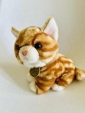 Aurora Plush Miyoni Tots Tabby Cat Kitten Orange Gold White 9”