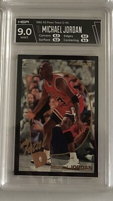 1992-93 Fleer Total D #5 Michael Jordan HGA 9 Mint! Looks Gem! The 