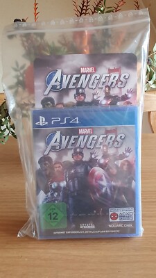 Playstation 4 Marvel Avengers Spiel & Steelbook + Seltene KARTE    
