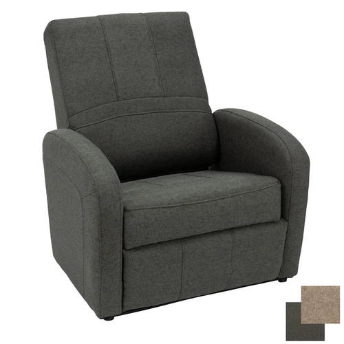 Charles RV Cloth Gaming Chair/Ottoman Converts to Storage RV Furniture Fossil