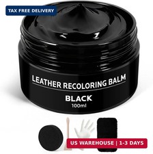 Black Leather Recoloring Balm: Premium Dye Repair Kits for Couch Sofas Car Seats