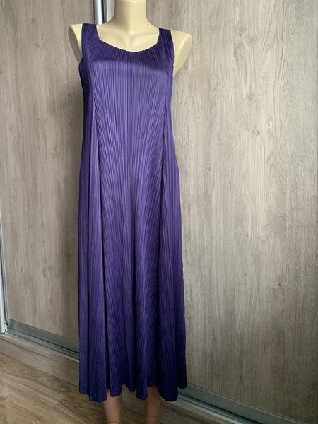 Women Issey Miyake Dress Purple 36 / S / 44
