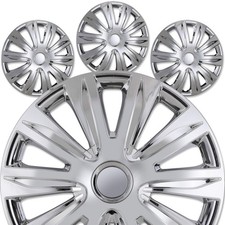 13 Inch Universal Hubcaps Set Of 4 Chrome Abs Pc For Car Pickup Truck Suv 13 Inch Universal Hubcaps Set Of 4 Chrome Abs Pc For Car Pickup Truck Suv