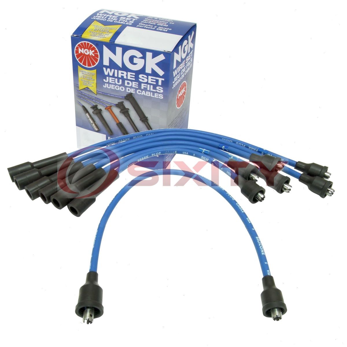 1 pc NGK Spark Plug Wire Set for 1966-1974 Plymouth Satellite 3.7L L6 - vt