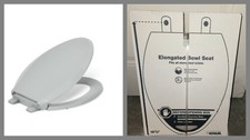 KOHLER Cachet ReadyLatch Elongated Toilet Seat Quiet-Close Ice Grey 4636-RL-95