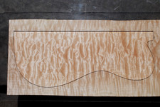 AWESOME QUILTED MAPLE 21 1/8" X 8 3/8" X 2 1/4" GUITAR, LUTHIER, CRAFT, SCALES