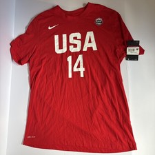 Team USA Women's Basketball Nike Tina Charles #14 Red Dri Fit shirt size Iarge