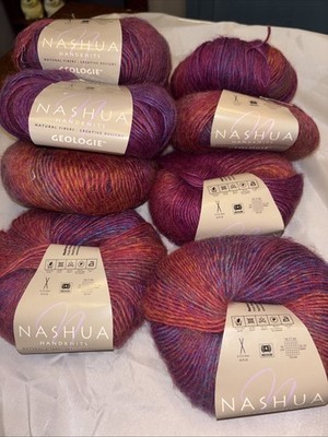 9 Skeins Nashua Handknits CREATIVE DESIGNS - wool/mohair/acrylic GEOLOGIE.