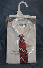 Boys Chaps White Dress Button Down Shirt size 12 - NEW - Long Sleeve with tie