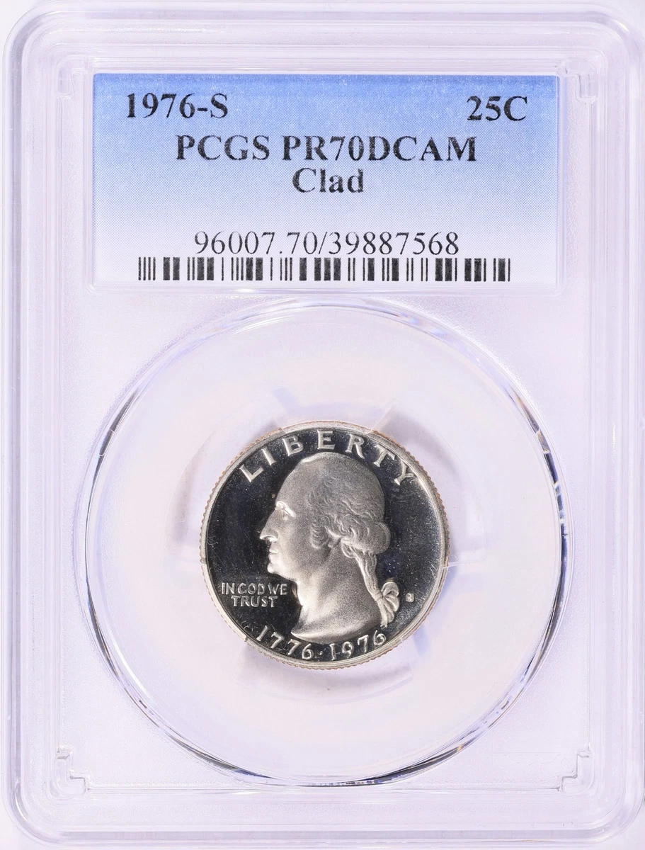 PCGS Certified PR 70 Graded 1976 Washington Quarters (1932-1998