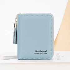 Women Card Slot Wallet Leather Pocket Credit Card Holder Card Case Purse Bag US