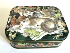 Cat Lovers Keller Charles of Philadelphia 3D Cat Tin 4" x 3" x 1.5" Nice EUC