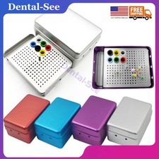 Dental Endo Box FG Files Bur Holder Autoclave Disinfection Box 180 Holes