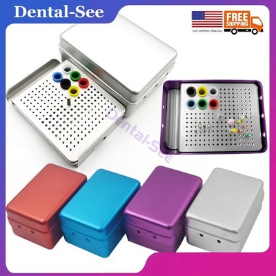 Dental Endo Box FG Files Bur Holder Autoclave Disinfection Box 180 Holes
