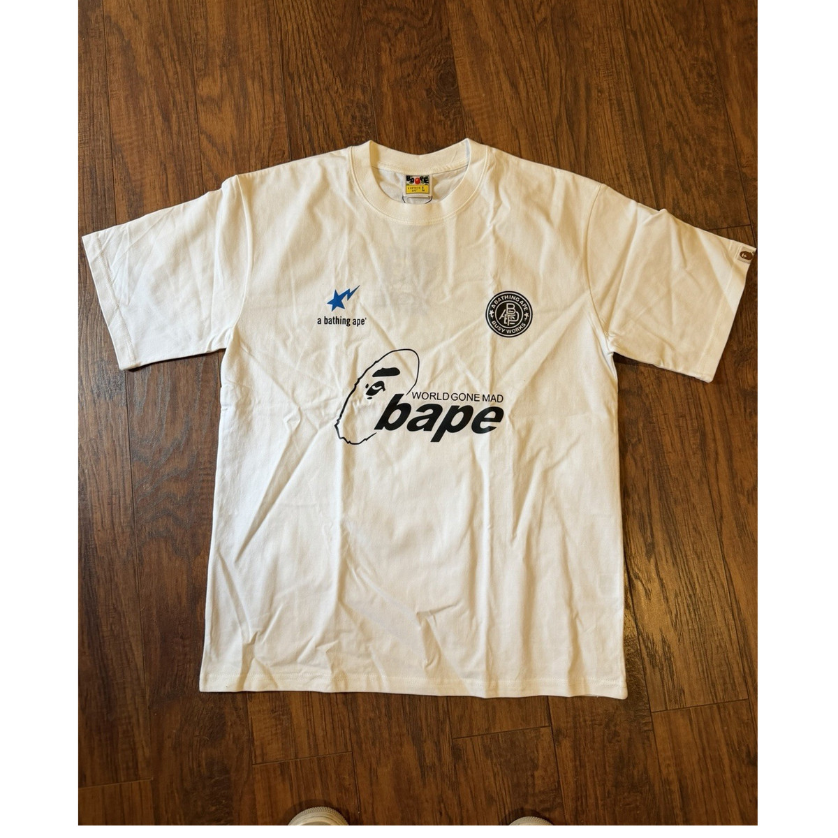 A Bathing Ape Bape World Gone Mad Graphic T-Shirt White Men